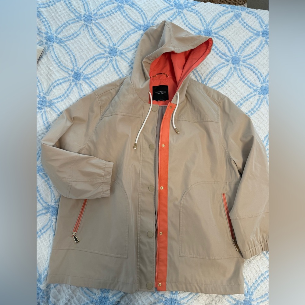 Kate Spade water resistant hooded rain jacket XXL - Picture 3 of 11